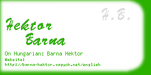 hektor barna business card